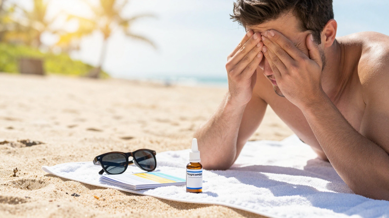 Почему тропикамид жжет глаза при поездке в тропики