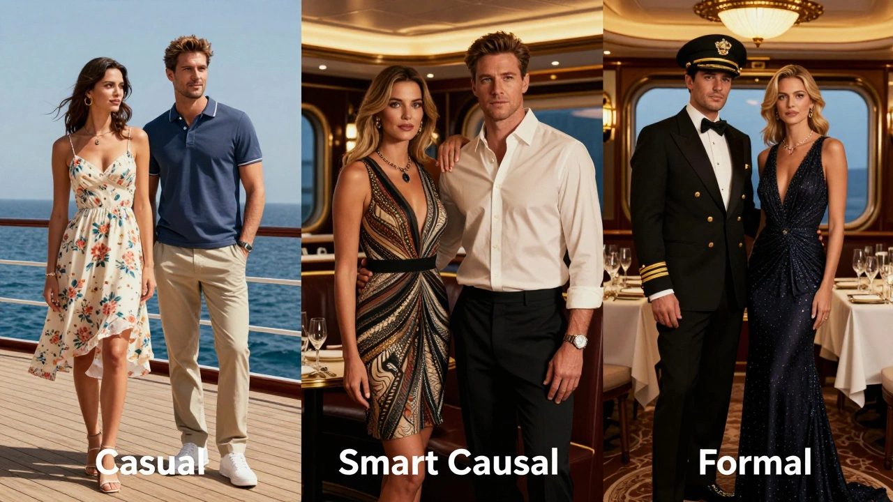 Три варианта дресс-кода в круизе: повседневный, элегантный и официальный